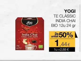 Plusfresc 2a Unitat 50% Yogi Te Clàssic India Chai Bio 24gr oferta