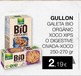 Plusfresc Gullon Galeta Bio Orgànic Xoco Xips O Digestive Civada-xoco oferta