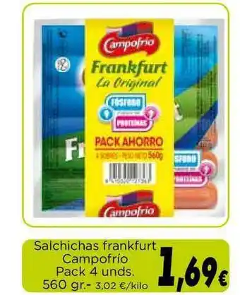 Proxi Salchichas Frankfurt Campofrío 560gr oferta