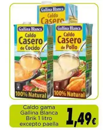 Proxi Caldo Gama Gallina Blanca Brik 1 Litro Excepto Paella oferta