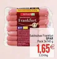 Plenus Supermercados Spar - salchichas frankfurt oferta