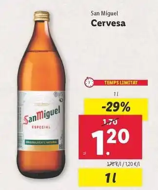 Lidl San miguel - cerveza oferta