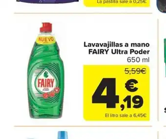 Carrefour Market Lavavajillas a mano FAIRY Ultra Poder oferta