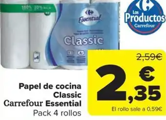 Carrefour Market Papel de cocina Classic Carrefour Essential oferta