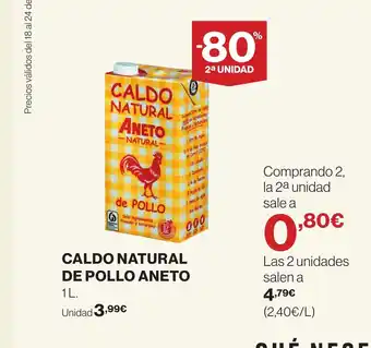 Hipercor CALDO NATURAL ANETO oferta