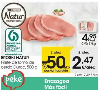 Eroski Filete de lomo de cerdo oferta