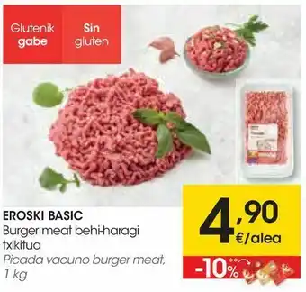 Eroski Picada vacuno burger meat oferta