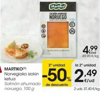 Eroski Salmón ahumado noruego oferta