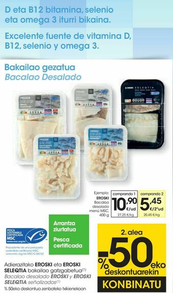 Eroski Bacalao desalado eroski oferta