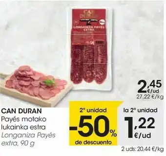 Eroski Longaniza payés extra oferta