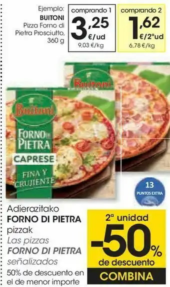 Eroski Pizza forno di pietra oferta
