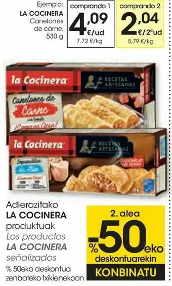 Eroski Canelones de carne oferta
