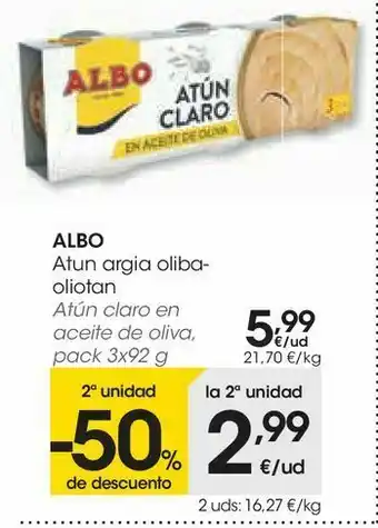 Eroski Atún claro en aceite de olvia oferta