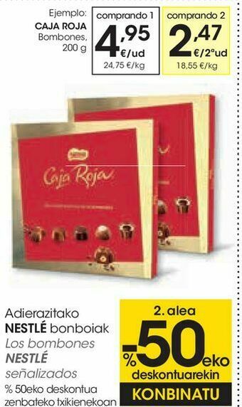 Eroski Bombones caja roja oferta