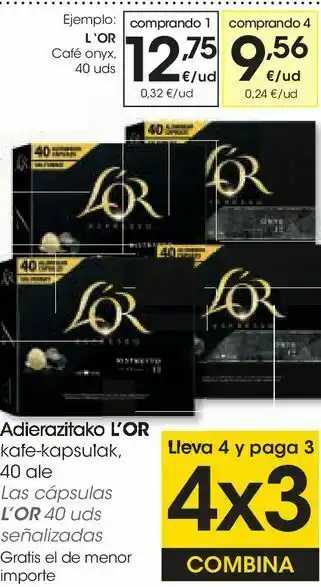 Eroski Café onyx oferta