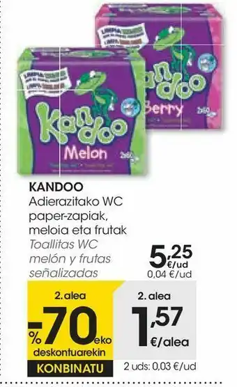 Eroski Toallitas wc meló y frutas señalizadas oferta