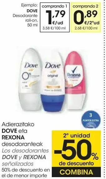 Eroski Desodorante roll-on oferta