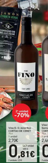 Carrefour Cortijo De Ceret Vino D.O. Jerez fino 75cl oferta