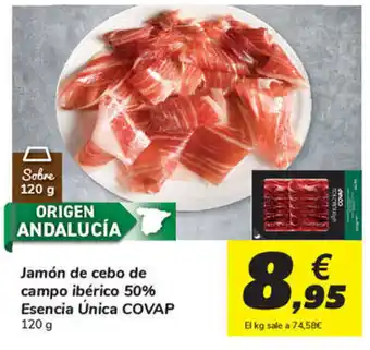 Carrefour Covap Jamón de cebo de campo ibérico 50% Esecia Única 120g oferta