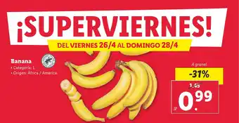 Lidl Banana oferta