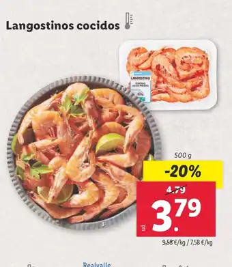 Lidl Langostinos cocidos oferta