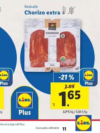 Lidl Chorizo extra! oferta