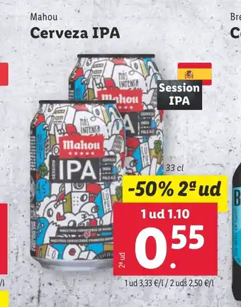 Lidl Mahou Cerveza IPA oferta
