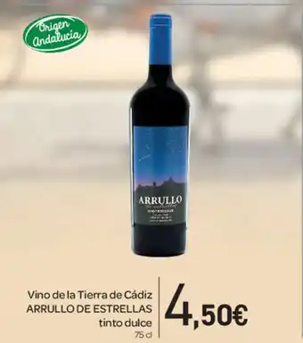Carrefour Arrullo De Estrellas Vino de la Tierra de Cádiz tinto dulce 75cl oferta
