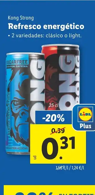 Lidl Kong Strong Refresco energético oferta