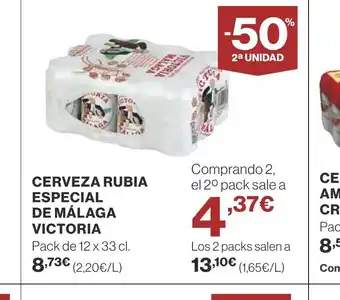 Supercor CERVEZA RUBIA ESPECIAL DE MÁLAGA VICTORIA oferta