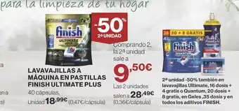 Supercor LAVAVAJILLAS A MÁQUINA EN PASTILLAS FINISH ULTIMATE PLUS oferta