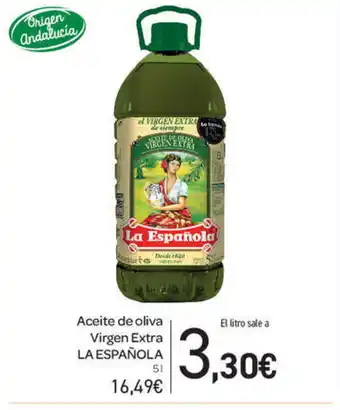 Carrefour La Española Aceite de oliva Virgen Extra 5L oferta