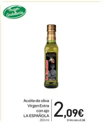 Carrefour La Española Aceite de oliva Virgen Extra con ajo 250ml oferta