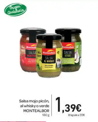 Carrefour Montealbor Salsa mojo picón, al whisky o verde 180g oferta