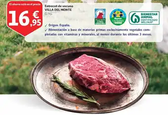 Alcampo Entrecot de vacuno VILLA DEL MONTE oferta