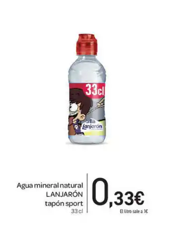 Carrefour Lanjarón Agua mineral natural tapón sport 33cl oferta