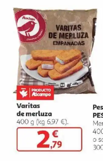 Alcampo Varitas de merluza oferta