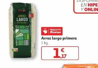 Alcampo Arroz largo primera 1 kg. oferta