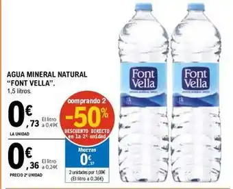 E.Leclerc Font vella - agua mineral natural oferta