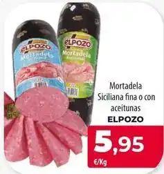 Spar Tenerife Elpozo - mortadela siciliana fina o con aceitunas oferta