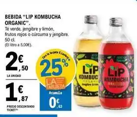 E.Leclerc Lip kombucha organic - bebida oferta