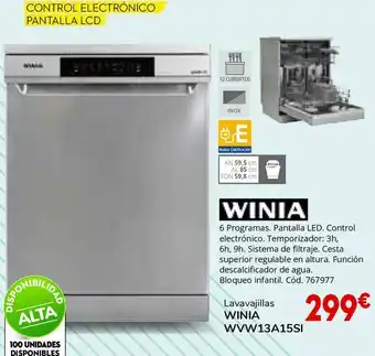 Conforama Lavavajillas winia wvw-13a15si oferta