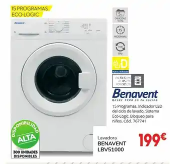 Conforama Lavadora benavent lbv51000 oferta