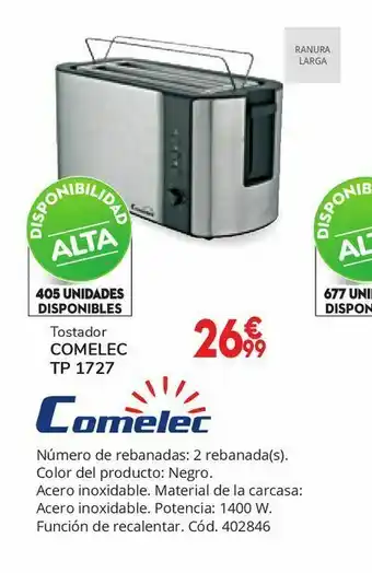 Conforama Tostador comelec tp 1727 oferta