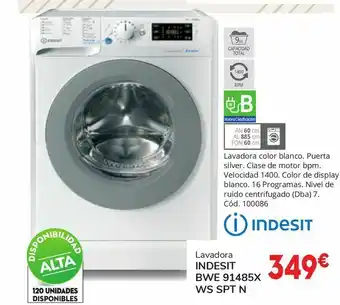 Conforama Lavadora indesit bwe 91485x ws spt n oferta