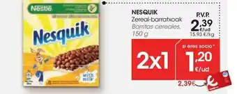 Eroski Barritas de cereales nesquik oferta