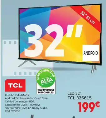 Conforama Tv tcl 32s615 oferta
