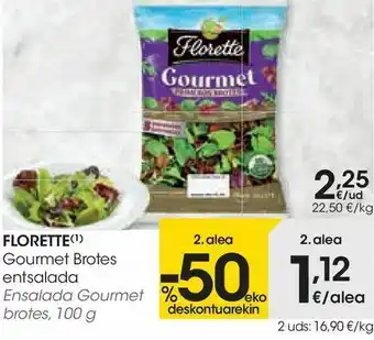 Eroski Ensalada gourmet brotes florette oferta