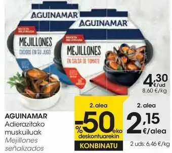 Eroski Mejillones señalizados aguinamar oferta