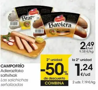 Eroski Las salchichas campofrío oferta
